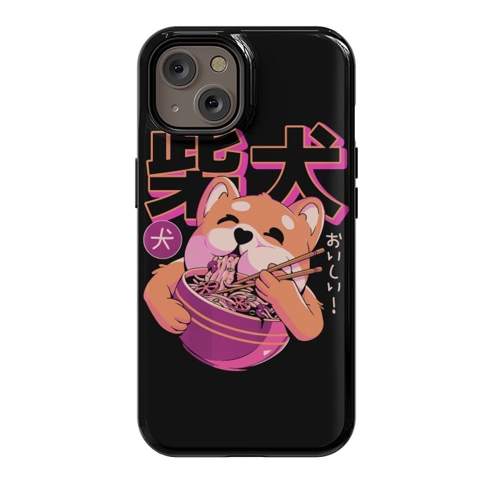 iPhone 14 StrongFit Shiba Noodles by Ilustrata