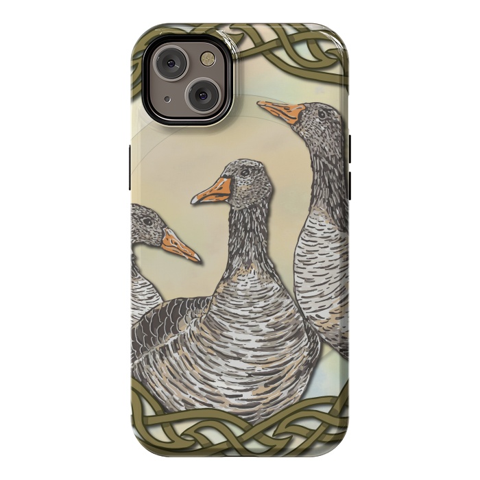 iPhone 14 Plus StrongFit Celtic Goose by Lotti Brown