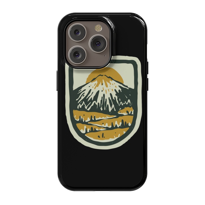 iPhone 14 Pro StrongFit Mountain Hand Drawn by Afif Quilimo