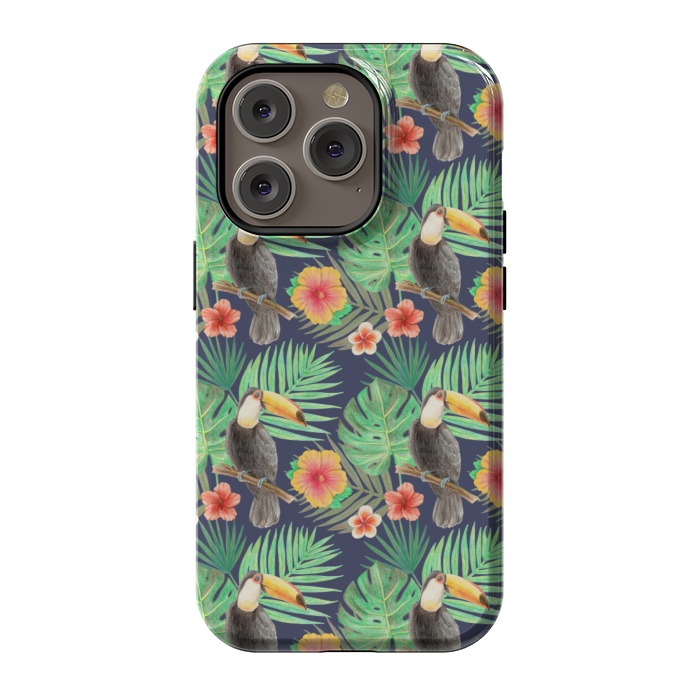 iPhone 14 Pro StrongFit toucan bird in a jungle by Alena Ganzhela