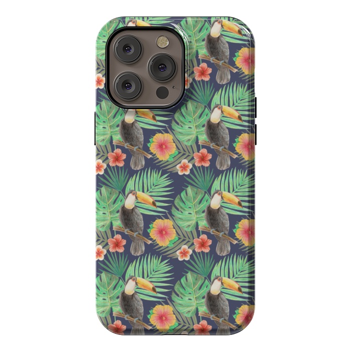 iPhone 14 Pro max StrongFit toucan bird in a jungle by Alena Ganzhela