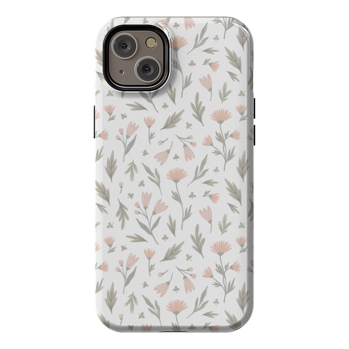 iPhone 14 Plus StrongFit delicate flowers on a white by Alena Ganzhela