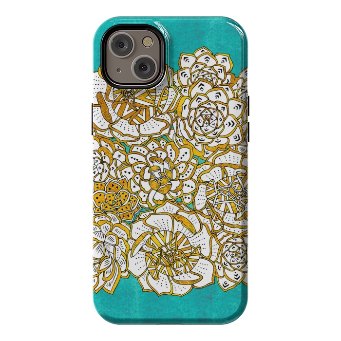 iPhone 14 Plus StrongFit Succulents Sea by Pom Graphic Design