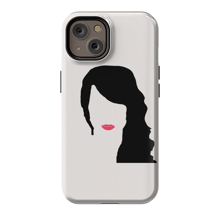 iPhone 14 StrongFit Woman Face Minimal Art 03 by Creativeaxle