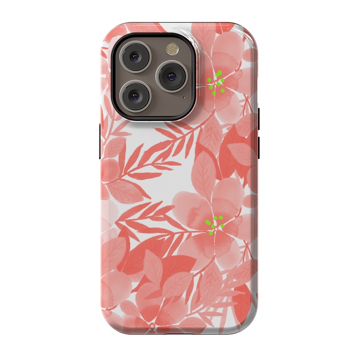 iPhone 14 Pro StrongFit Peach Blossom Flowers by Josie