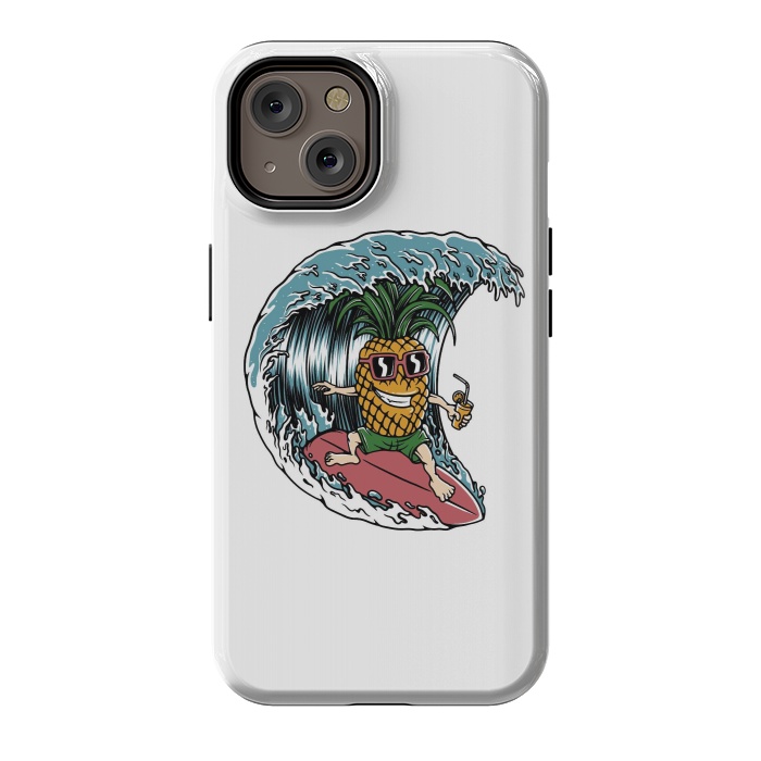 iPhone 14 StrongFit Pineapple Surfer by Afif Quilimo