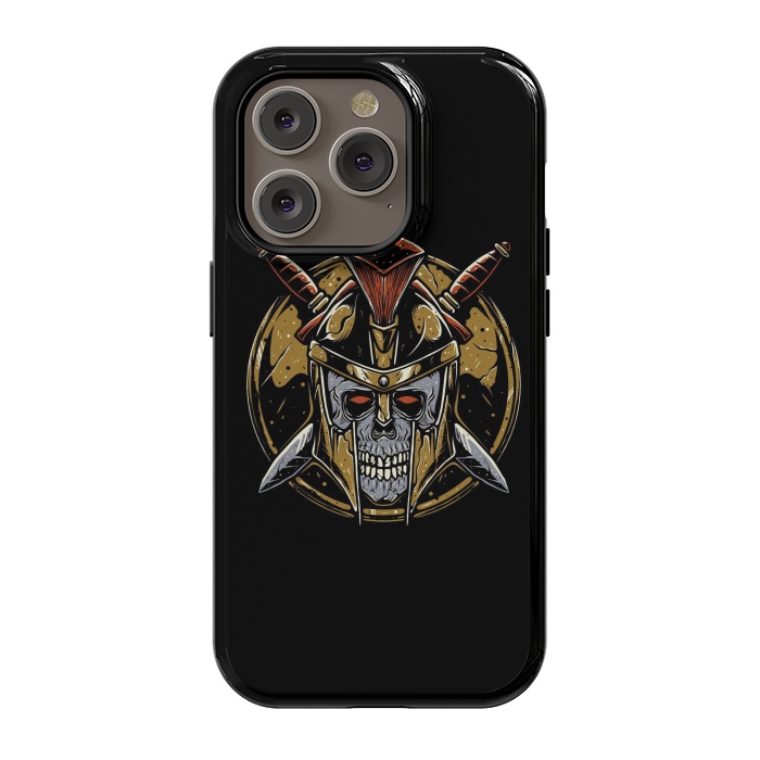 iPhone 14 Pro StrongFit Skull Spartan 1 by Afif Quilimo