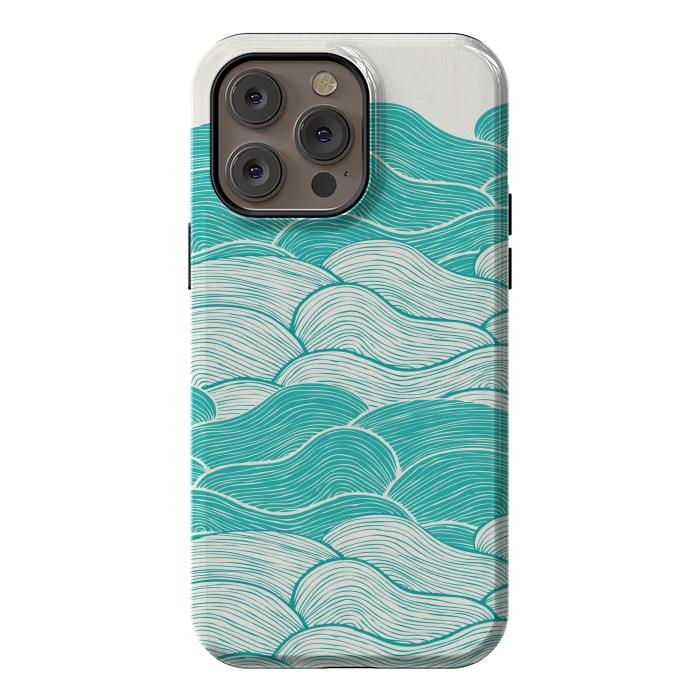 iPhone 14 Pro max StrongFit The Calm And Stormy Seas II by Pom Graphic Design