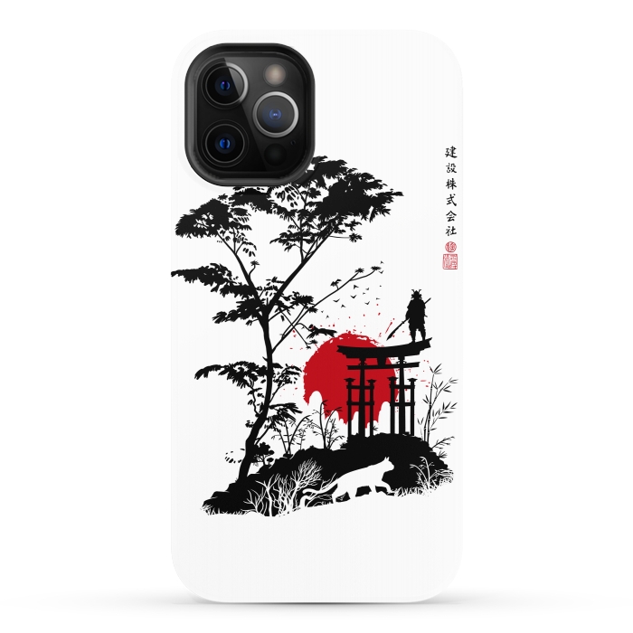 iPhone 12 Pro StrongFit Japanese minimalist landscape by Alberto
