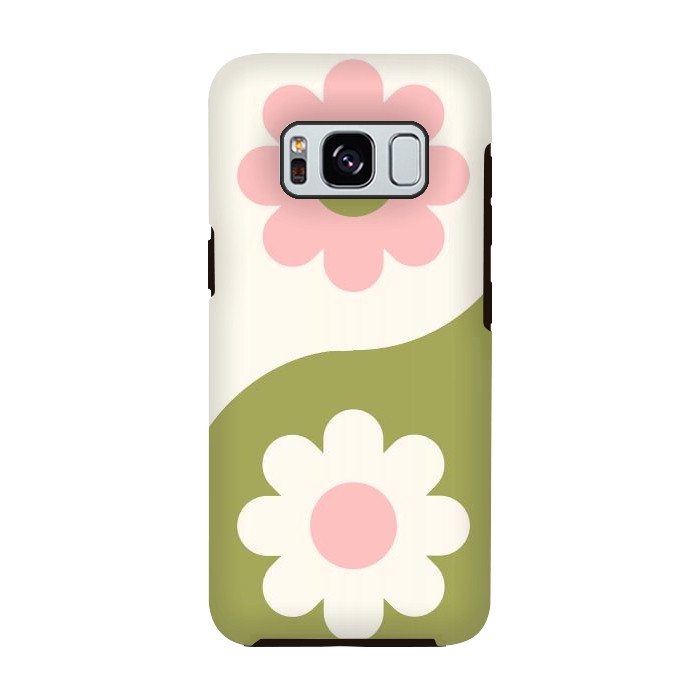 Galaxy S8 StrongFit Yin Yang Flowers by ArtPrInk
