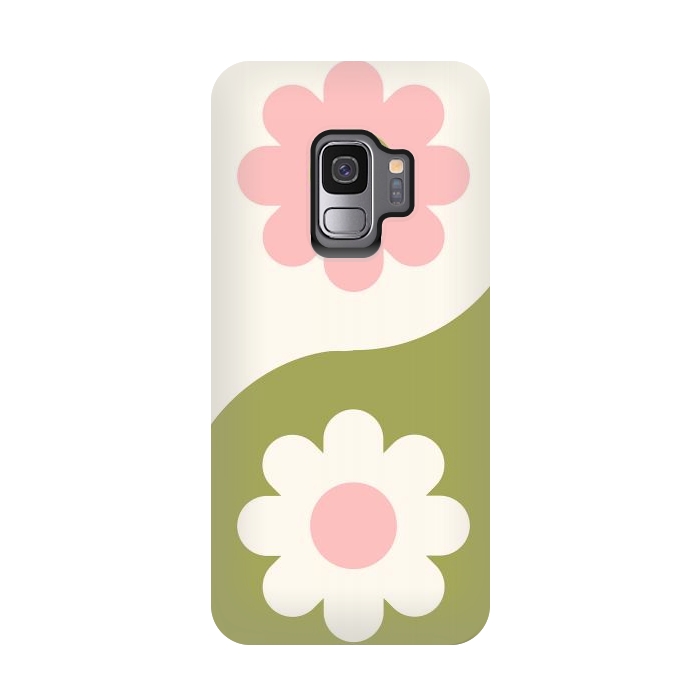 Galaxy S9 StrongFit Yin Yang Flowers by ArtPrInk