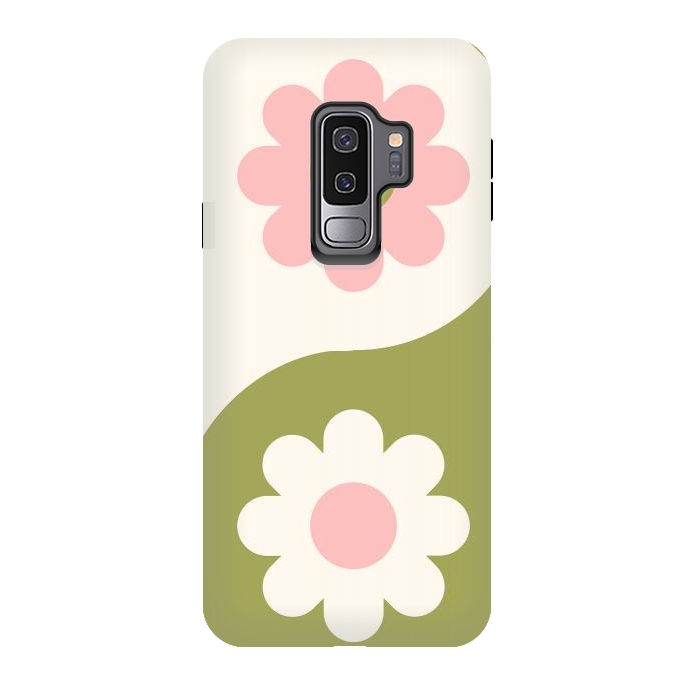 Galaxy S9 plus StrongFit Yin Yang Flowers by ArtPrInk