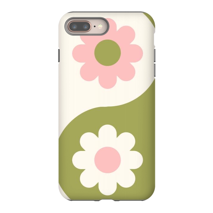 iPhone 8 plus StrongFit Yin Yang Flowers by ArtPrInk