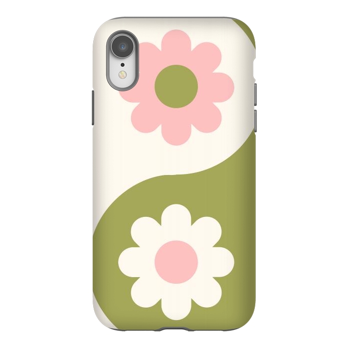 iPhone Xr StrongFit Yin Yang Flowers by ArtPrInk