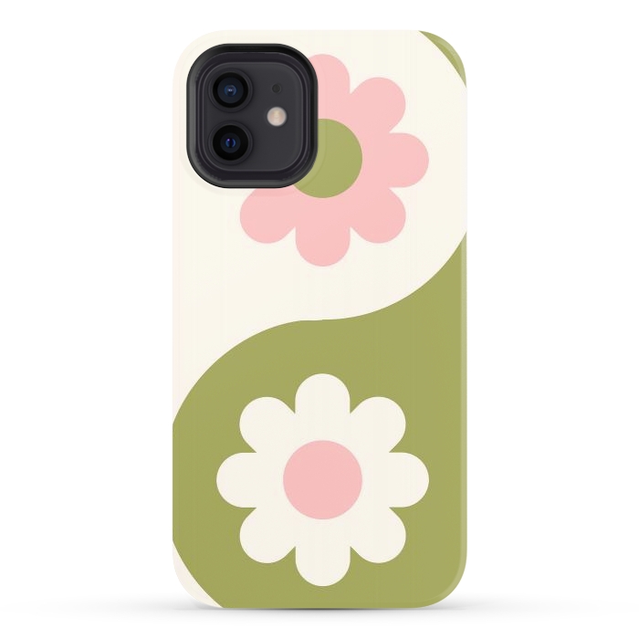 iPhone 12 StrongFit Yin Yang Flowers by ArtPrInk