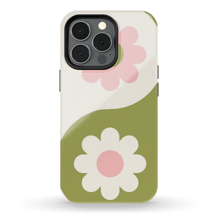 iPhone 13 pro StrongFit Yin Yang Flowers by ArtPrInk