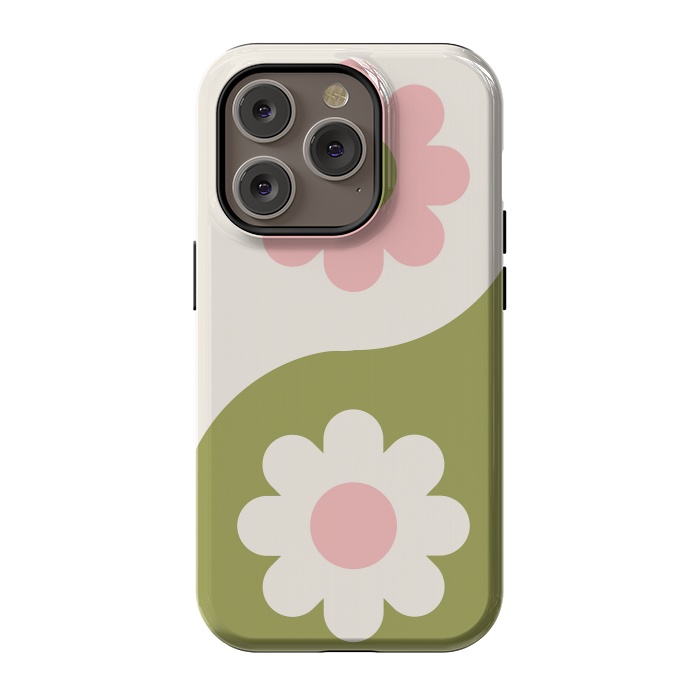 iPhone 14 Pro StrongFit Yin Yang Flowers by ArtPrInk