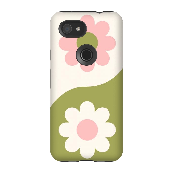 Pixel 3A StrongFit Yin Yang Flowers by ArtPrInk