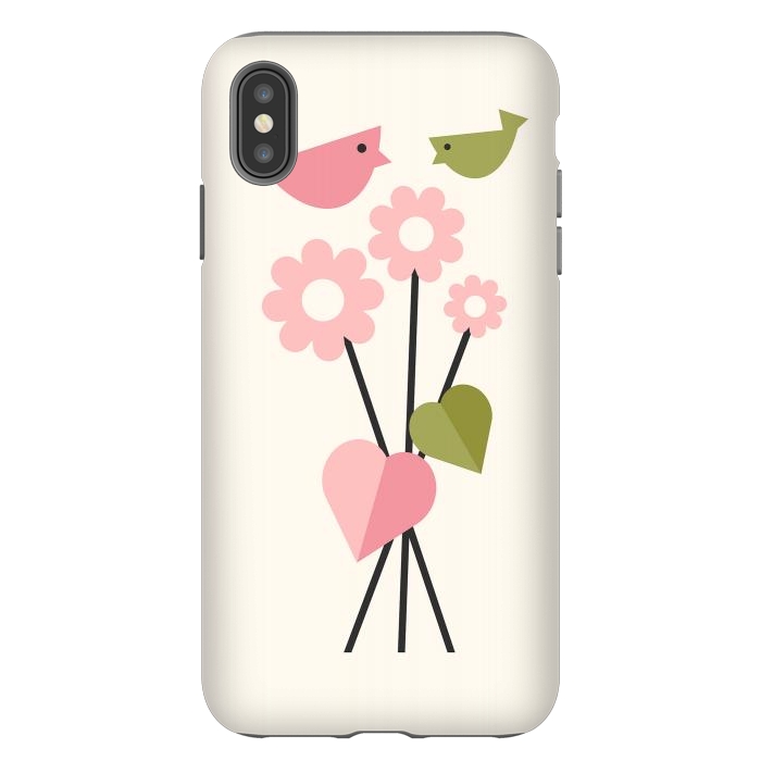 iPhone Xs Max StrongFit Flowers & Birds by ArtPrInk