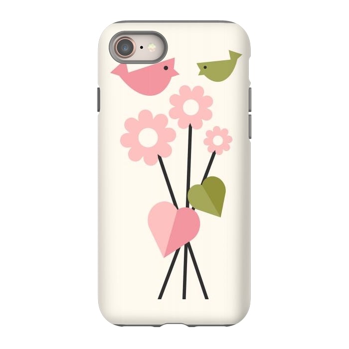 iPhone SE StrongFit Flowers & Birds by ArtPrInk