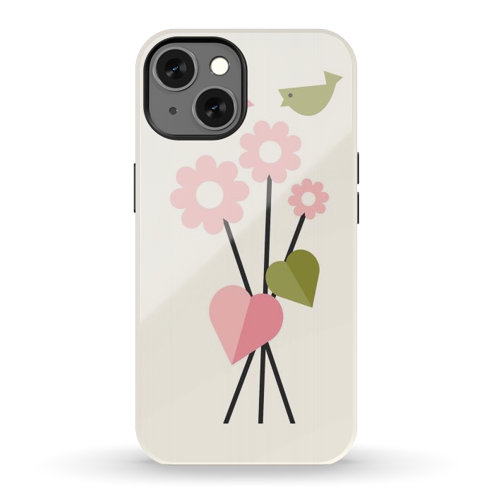 iPhone 13 StrongFit Flowers & Birds by ArtPrInk