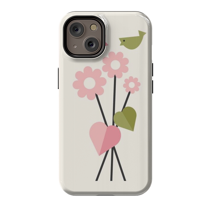 iPhone 14 StrongFit Flowers & Birds by ArtPrInk