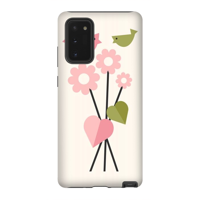 Galaxy Note 20 StrongFit Flowers & Birds by ArtPrInk