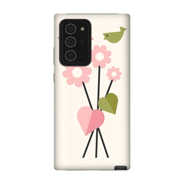 Galaxy Note 20 Ultra StrongFit Flowers & Birds by ArtPrInk