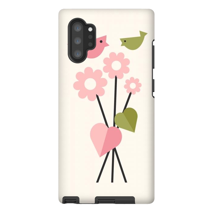 Galaxy Note 10 plus StrongFit Flowers & Birds by ArtPrInk