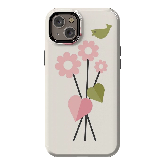 iPhone 14 Plus StrongFit Flowers & Birds by ArtPrInk