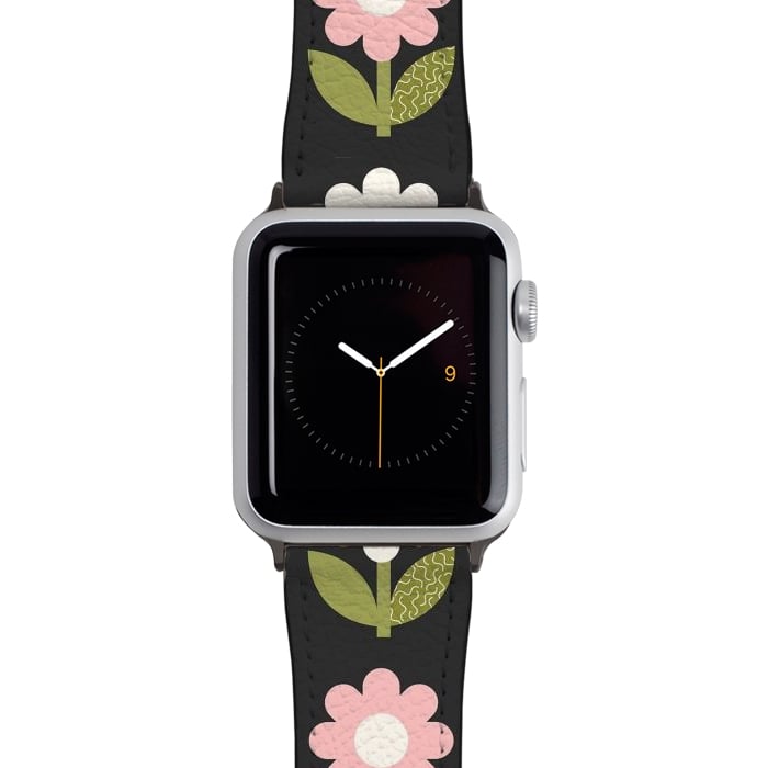 Watch 38mm / 40mm Strap PU leather Spring Floral by ArtPrInk