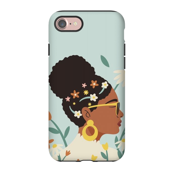 iPhone 7 StrongFit Spring Afro Girl by ArtPrInk