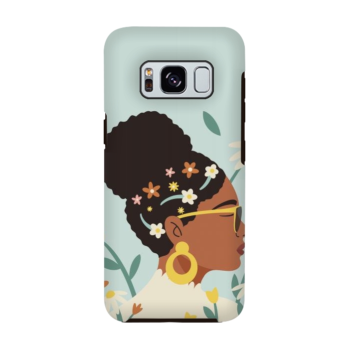 Galaxy S8 StrongFit Spring Afro Girl by ArtPrInk