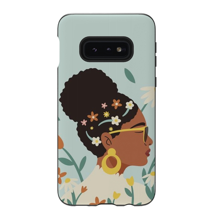 Galaxy S10e StrongFit Spring Afro Girl by ArtPrInk