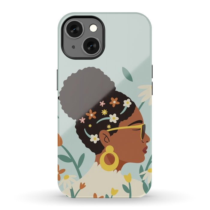 iPhone 13 StrongFit Spring Afro Girl by ArtPrInk