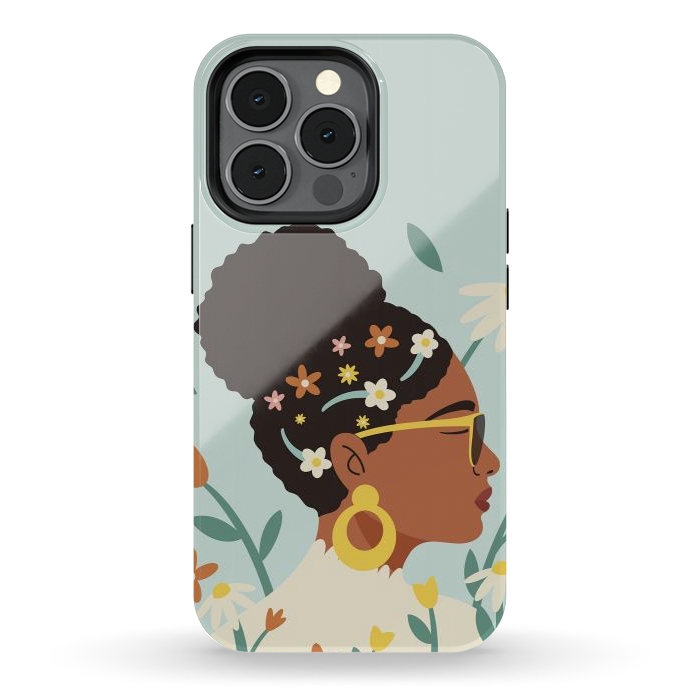 iPhone 13 pro StrongFit Spring Afro Girl by ArtPrInk