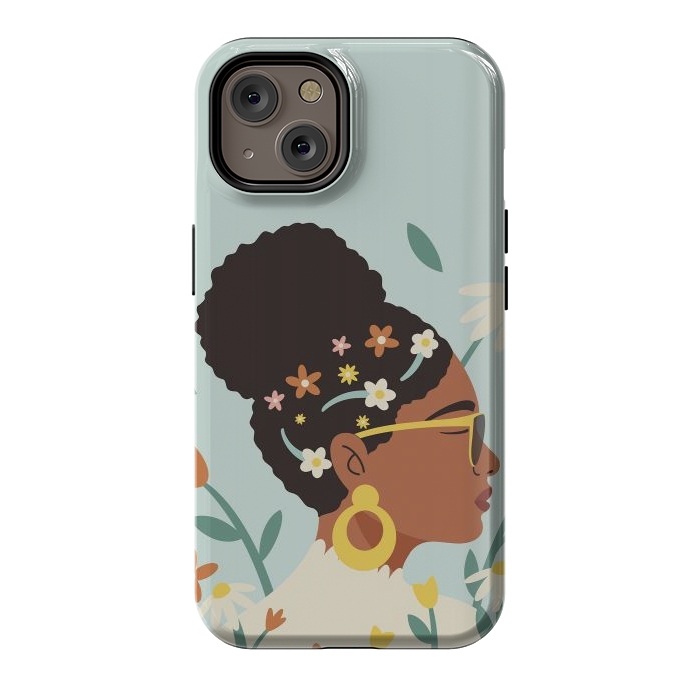 iPhone 14 StrongFit Spring Afro Girl by ArtPrInk