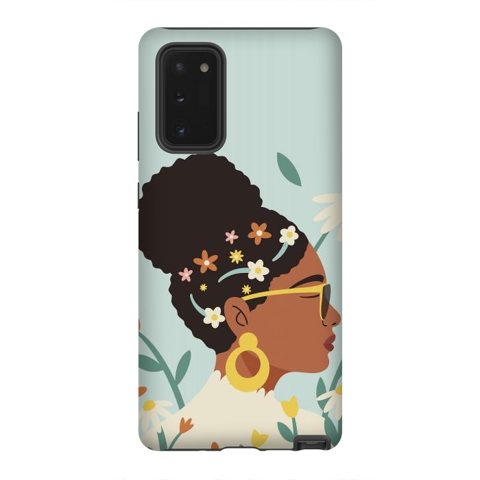 Galaxy Note 20 StrongFit Spring Afro Girl by ArtPrInk