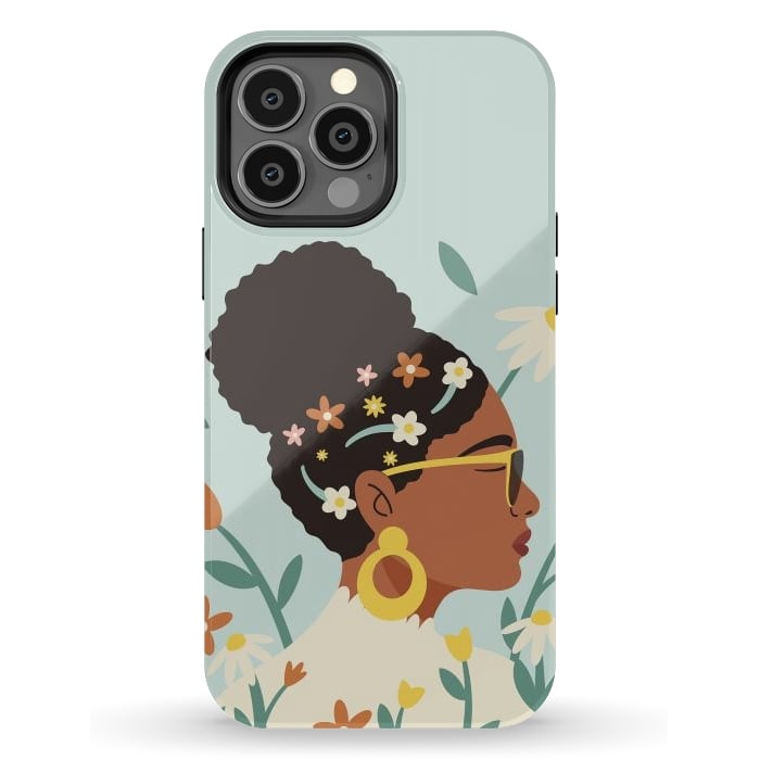 iPhone 13 Pro Max StrongFit Spring Afro Girl by ArtPrInk