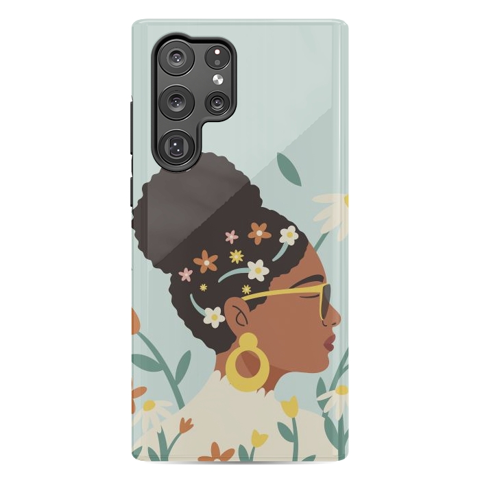 Galaxy S22 Ultra StrongFit Spring Afro Girl by ArtPrInk