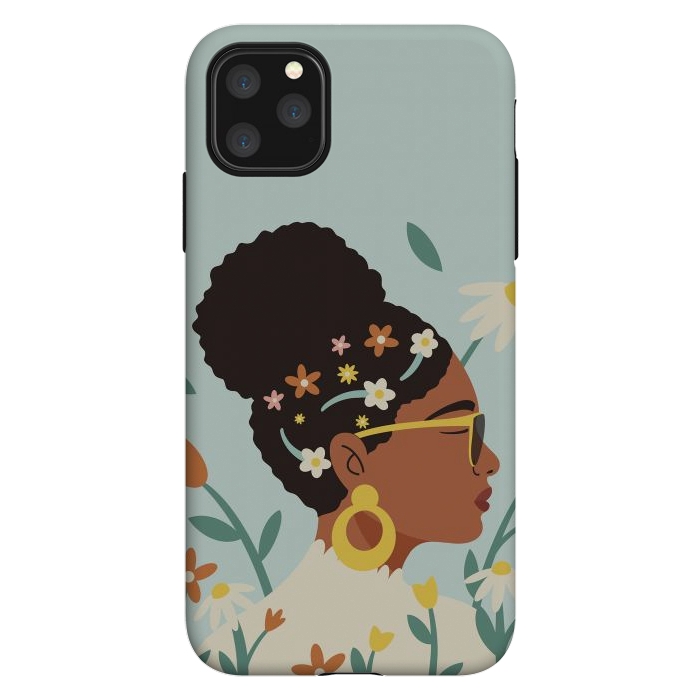 iPhone 11 Pro Max StrongFit Spring Afro Girl by ArtPrInk