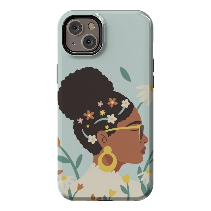 iPhone 14 Plus StrongFit Spring Afro Girl by ArtPrInk