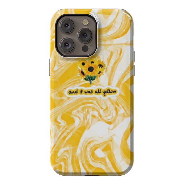 iPhone 14 Pro max StrongFit Yellow marble by CAS
