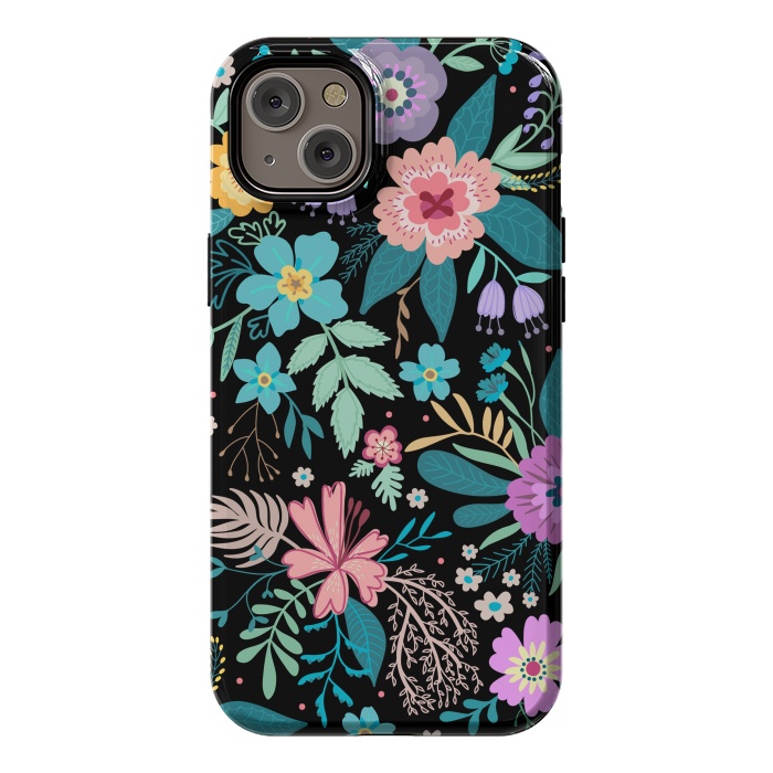 iPhone 14 Plus StrongFit Amazing Floral Pattern With Bright Colorful Flowers by ArtsCase