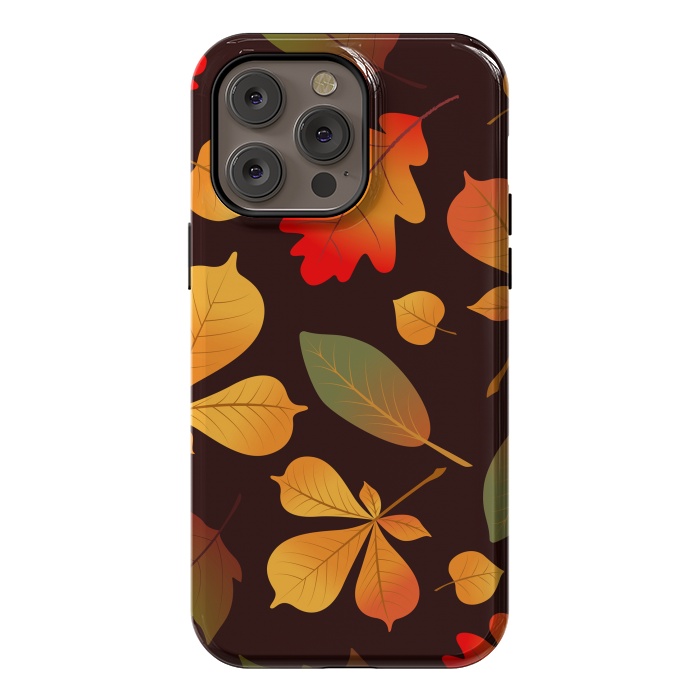 iPhone 14 Pro max StrongFit Autumn Leaf Pattern Design by ArtsCase