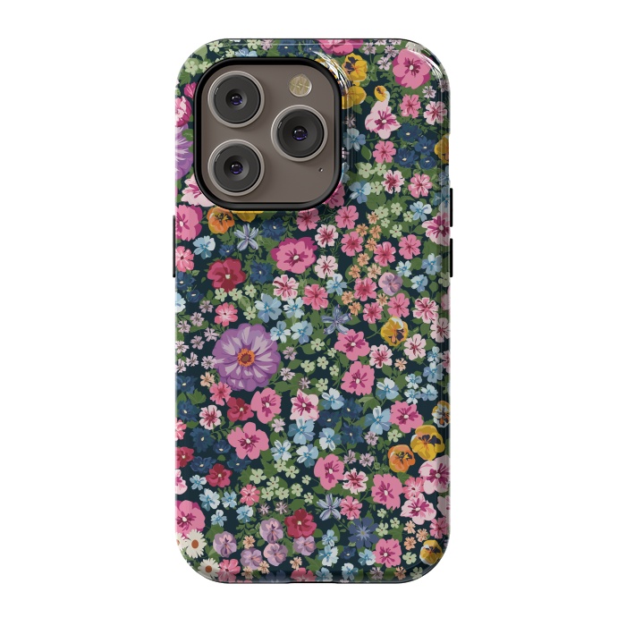 iPhone 14 Pro StrongFit Beatiful and Cute Flowers in Different Colors XI by ArtsCase