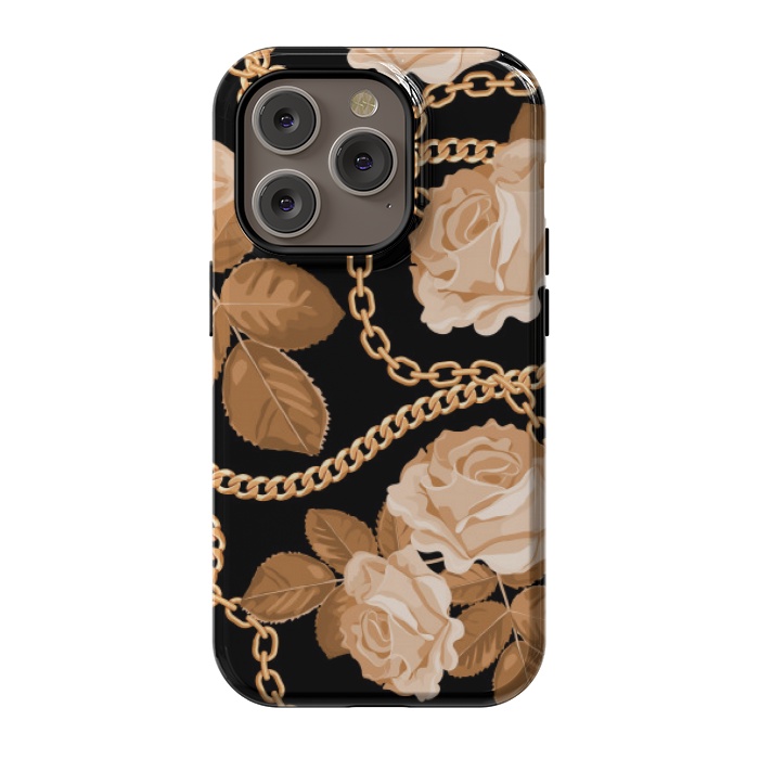 iPhone 14 Pro StrongFit copper floral chains by MALLIKA