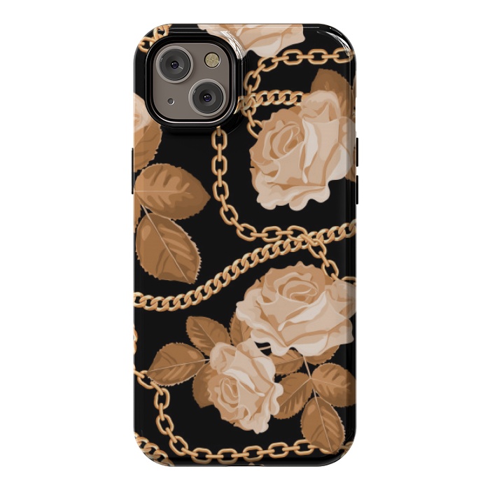 iPhone 14 Plus StrongFit copper floral chains by MALLIKA