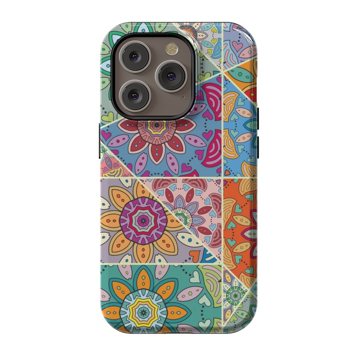 iPhone 14 Pro StrongFit Decorative Elements with Mandalas Designs by ArtsCase
