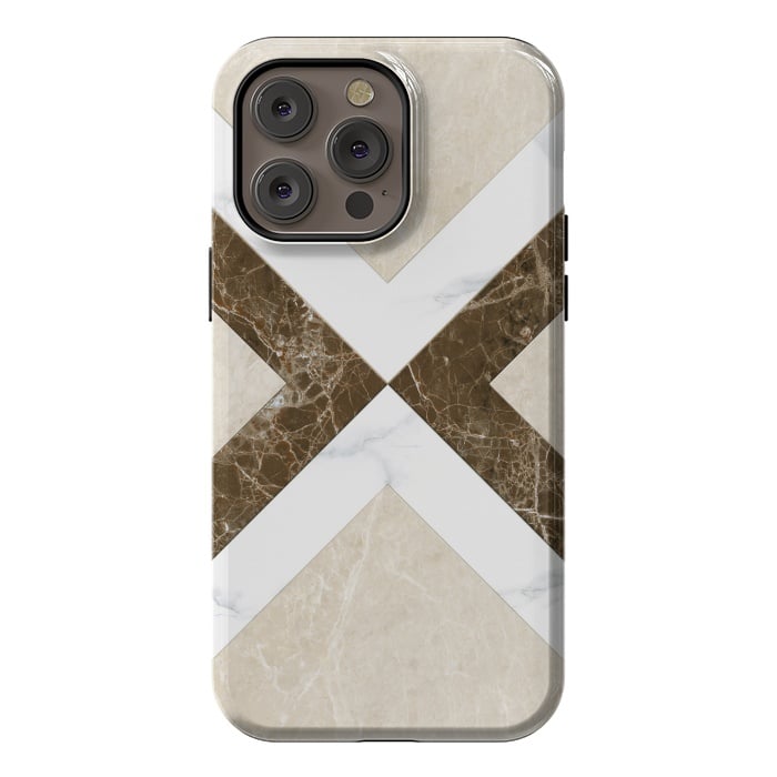 iPhone 14 Pro max StrongFit Decorative Marble Cross Design by ArtsCase